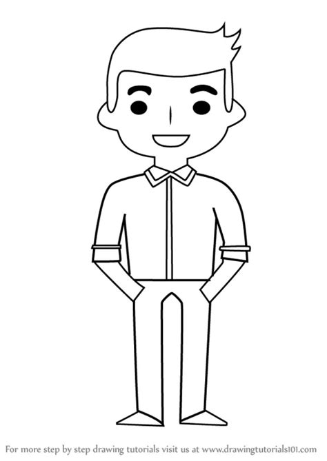 How to Draw Standing Boy for Kids (People for Kids) Step by Step ...