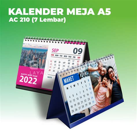 Kalender Meja A5 AC 210 (7 Lembar) | Gundaling Print Online