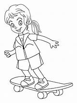 Skateboarding Athlete sketch template