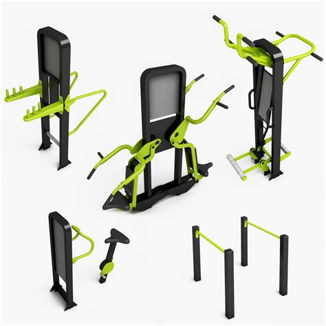 Outdoor gym equipments 3D model | CGTrader