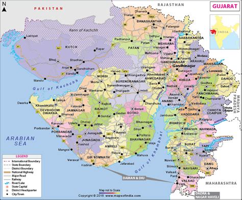 Gujarat State Map India - Galina Christiane