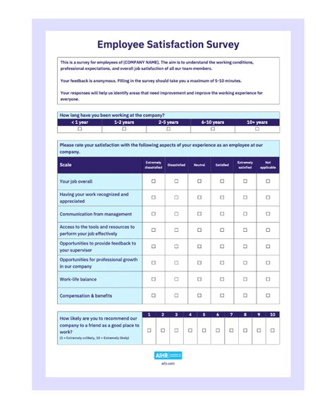 Employee Satisfaction Survey Template Fill Out Sign O - vrogue.co
