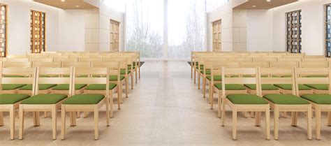 Wood Church Chairs - Modern Chapel Chairs