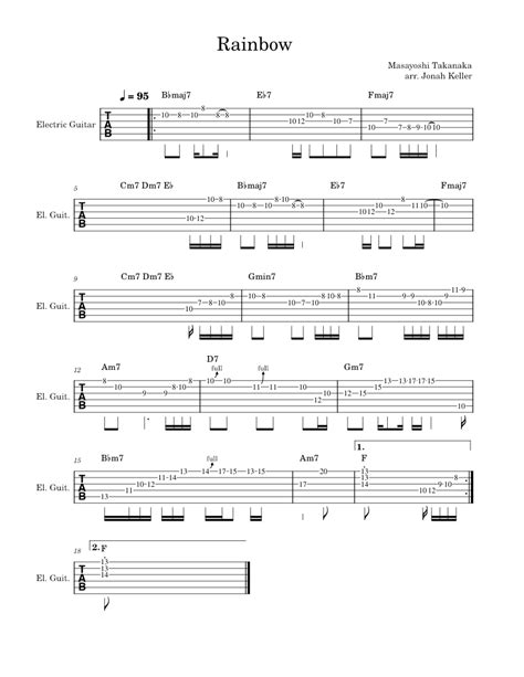 Rainbow – Masayoshi Takanaka Sheet music for Guitar (Solo) | Musescore.com