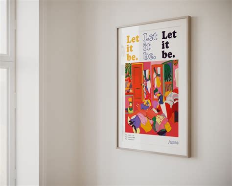 Let It Be Character Wall Art Trendy Poster Instant - Etsy