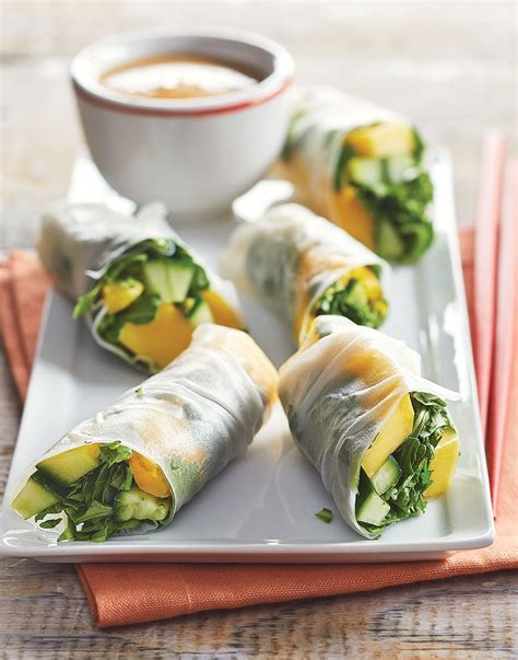 Mango-Cucumber Spring Rolls Recipe