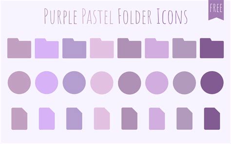 Purple Pastel Folder Icons Aesthetic - Free Macbook Folder Icons