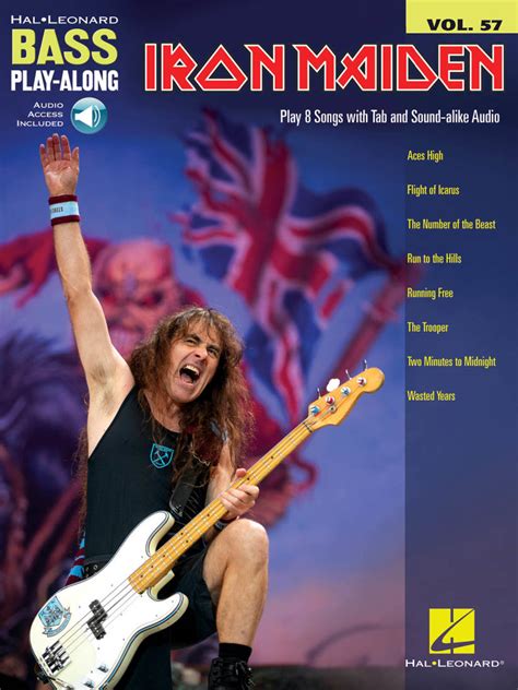 Hal Leonard Iron Maiden: Bass Play-Along Volume 57 - Bass Guitar TAB - Book/Audio Online | Long ...