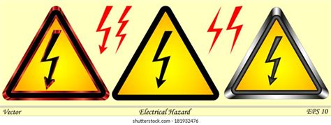 Electrical Hazard Symbols Stock Vector (Royalty Free) 181932476 ...