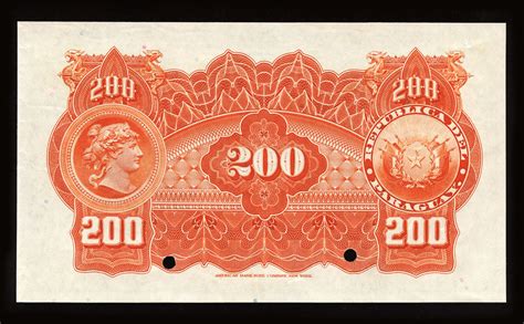 Paraguay 200 Pesos banknote of 1923|World Banknotes & Coins Pictures ...