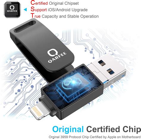 Thumb Drive USB 3.0 Compatible iPhone/iPad/Android Backup OTG Smart Phone Qarfee Photo Stick ...