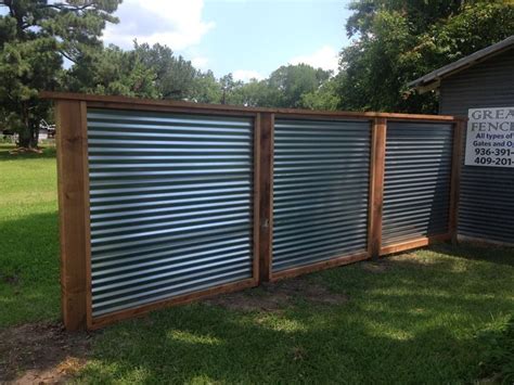 Fence design, Corrugated metal fence, Privacy fence designs