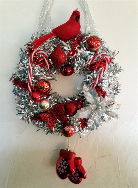 Silver Christmas Wreath Hand Made Christmas Wreath Silver - Etsy