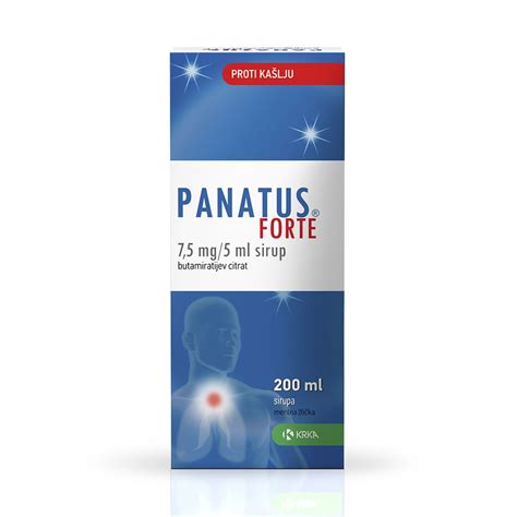 Panatus forte 7,5 mg/5 ml sirup, 200 ml | Lekarnica.com