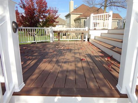 Custom Designed and Built Multi-level Azek Deck using the Timbertech Radiance Handrails and ...