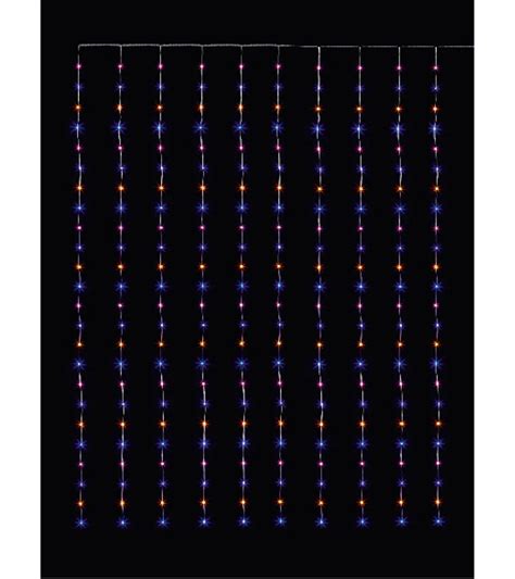 Christmas 240 Curtain Lights (Rainbow) 2m x 1.5m Clear Cable - Tony Almond