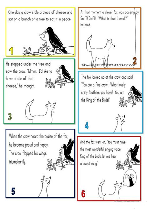 The Fox and the Crow - A Fable for Reading Comprehension