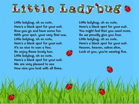 Little Ladybug song - Classroom Freebies