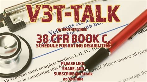 38 CFR Book C, Schedule for Rating Disabilities (V3T-TALK) - YouTube