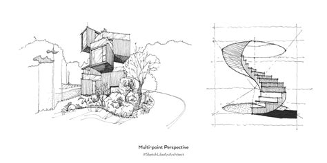 How to Draw Multi-Point Perspective Sketch with Color Markers — Sketch Like an Architect