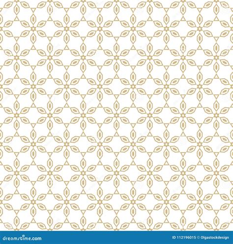 Vector Geometric Gold and White Floral Seamless Pattern in Japanese ...