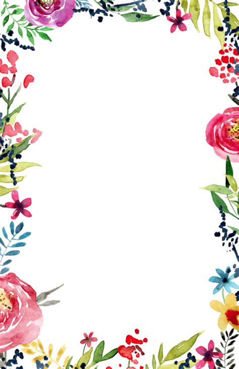 Floral Frame PNG Transparent Images | PNG All