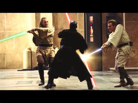 Qui-Gon Jinn & Obi-Wan Kenobi vs Darth Maul [4K HDR] - Star Wars: The Phantom Menace - YouTube