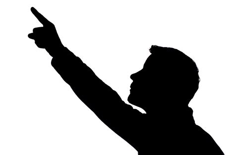 Man Pointing - Silhouette Free Stock Photo - Public Domain Pictures