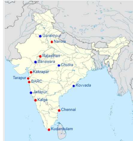 Thermal And Nuclear Power Plants In India Map