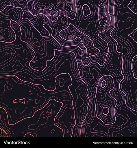 Dark colorful topographic map background Vector Image