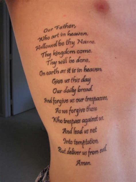 Lords prayer tattoo on arm | TATTOO