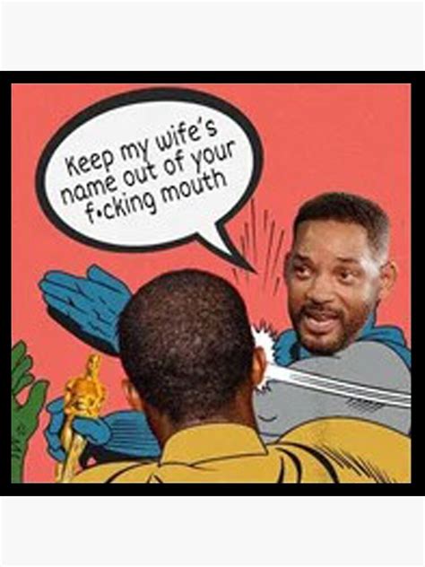 "Will Smith Slaps Chris Rock Meme" Poster by falahale | Redbubble