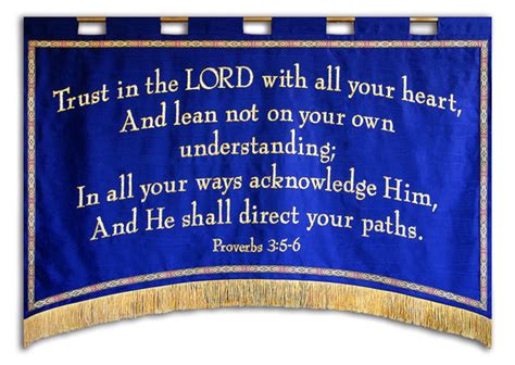 Trust in the LORD with all your heart Horizontal Banner - Christian Banners for Praise and Worship