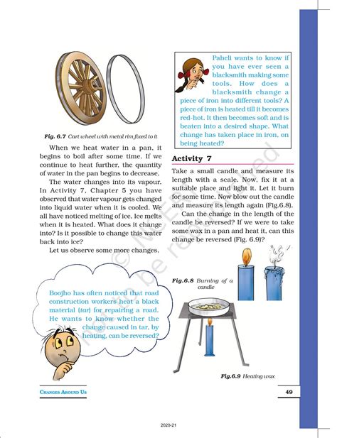 Changes Around Us - NCERT Book of Class 6 Science