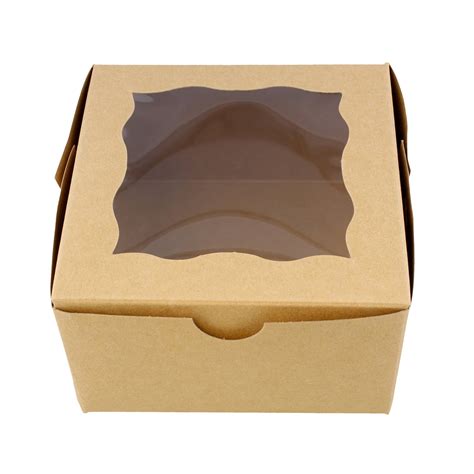 Spec101 | Brown Bakery Boxes with Window 25pk – Cake Boxes Party Favor Boxes - Walmart.com ...