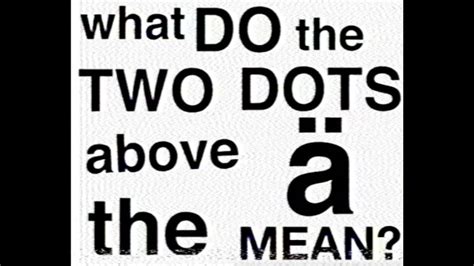 What do the two dots above the "ä" mean? - YouTube