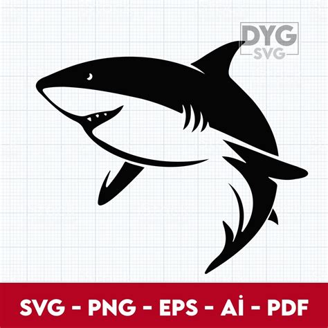 Shark Svg, Shark Png, Shark Silhouette, Instant Download, SVG, PNG, EPS ...