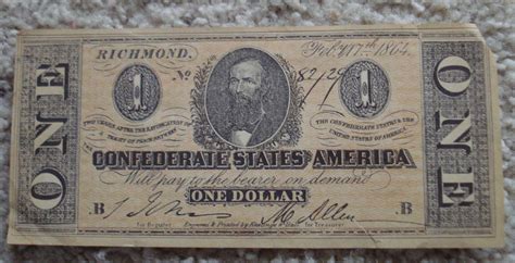 Confederate One Dollar Bill | #1720359590