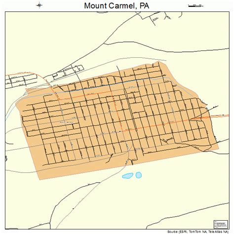 Mt. Carmel Pa Map