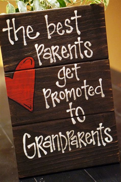 Items similar to the best parents get promoted to grandparents reclaimed wood sign on Etsy