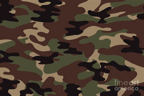 Vector Background Of Soldier Green Camo Pattern Digital Art by Charnsit ...