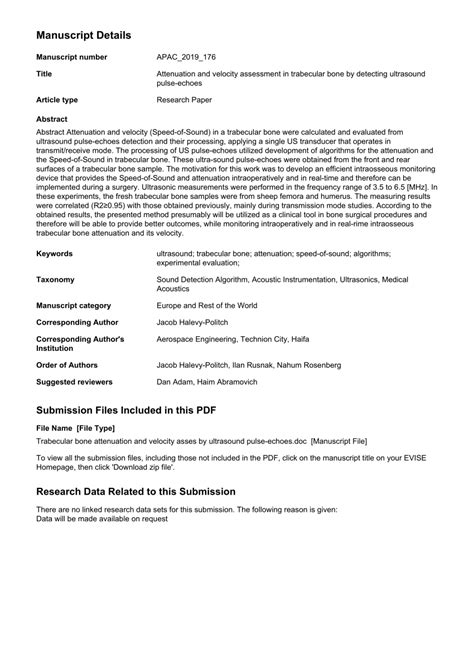 (PDF) Trabecular bone attenuation and velocity assess by ultrasound ...