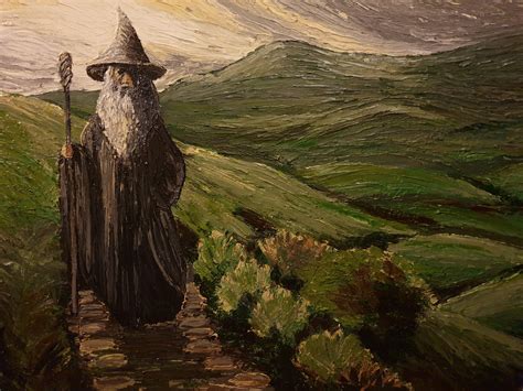 My friends painting of Gandalf [Lord of the Rings] : r/pics