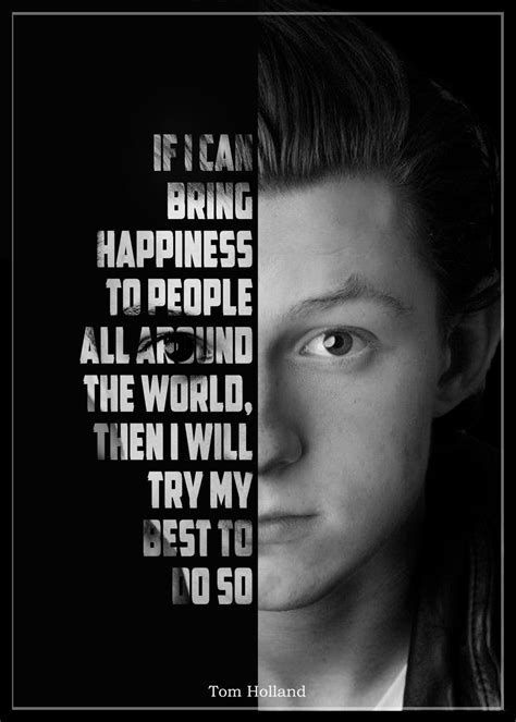 'Tom Holland Quote Poster' Poster, picture, metal print, paint by Paul ...