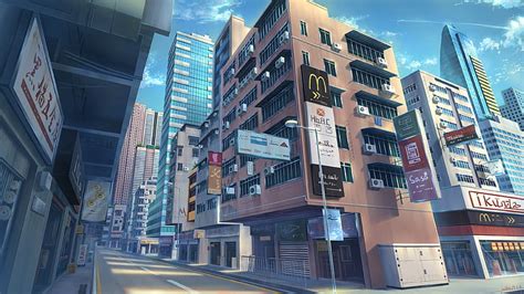 1366x768px | free download | HD wallpaper: Anime, Original, Building ...