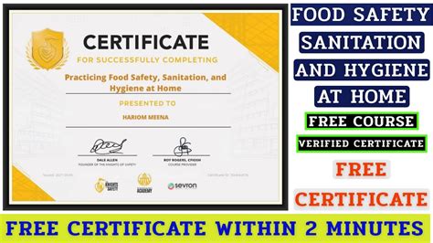 Food Safety Certificate Online | Food Certificate Online | Food Safety Course | Food Certificate ...