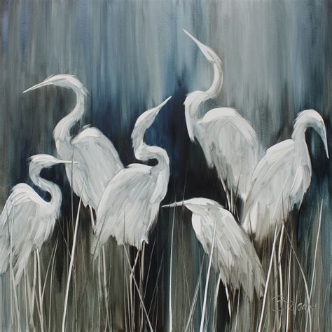 Herons 48x48 Oil on Canvas — Bellamy ART | Oil on canvas, Canvas, Art