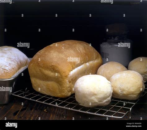 white bread and bread rolls Stock Photo - Alamy