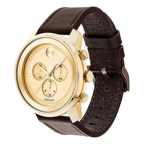 Movado 3600409 Mens Bold Gold Quartz Watch