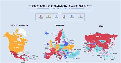 This Map Shows the Most Common Surnames in Every Country